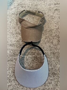 2 Visors Polka Dot & khaki Bundle O/S